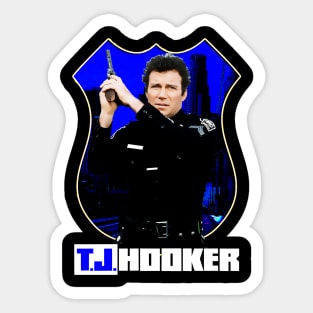 T J Hooker Inspired Cult TV Design Sticker
